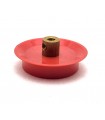 38mm Temsi red plastic flanged wheel (ext. diameter 30mm)