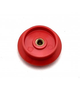 38mm Temsi red plastic flanged wheel (ext. diameter 30mm)