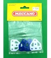 Embase triangulée plate en sachet d'origine (2 bleu et 2 blanc)