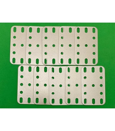 Metal flexible plate 60 x 40 mm beige metal (set of 10)