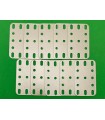 Metal flexible plate 60 x 40 mm beige metal (set of 10)