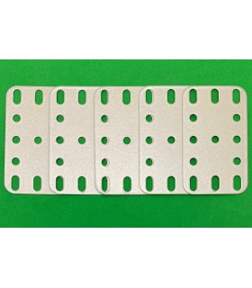 Metal flexible plate 3x5h (40x60mm) beige metal (pack of 5)