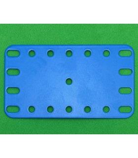 Plaque flexible métal 7x4tr (90x50mm) bleu f1 (lot de 5)
