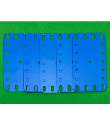 Plaque flexible métal 7x4tr (90x50mm) bleu f1 (lot de 5)