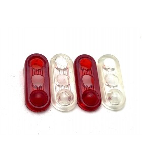 Feux arrière petit modèle rouge et transparent (2 de chaque) (groupe d'éclairage) de seconde main