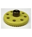 Roue de chant 50 dents  plastiq. sertie jaune