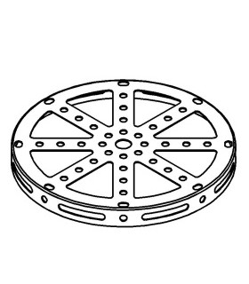 Flasque circulaire ø135mm bleu