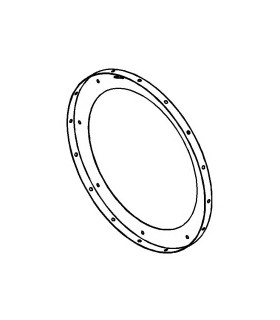 Large flanged ring ø 250 mm blue