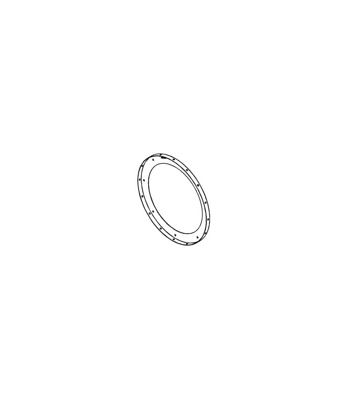 Large flanged ring ø 250 mm blue