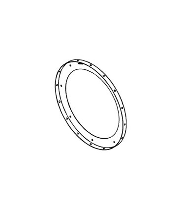 Large flanged ring ø 250 mm blue