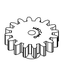 Large tooth pinion 16 th brass