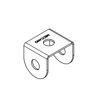 Double bracket 12x12mm white
