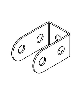 Double bracket 25x12mm zn