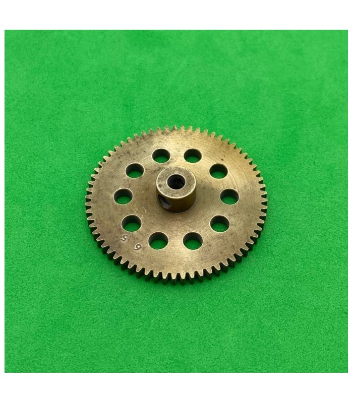 Gear wheel 10 holes 65 teeth width 3mm one-piece brass Gear wheel 10 holes 65 teeth width 3mm one-piece brass