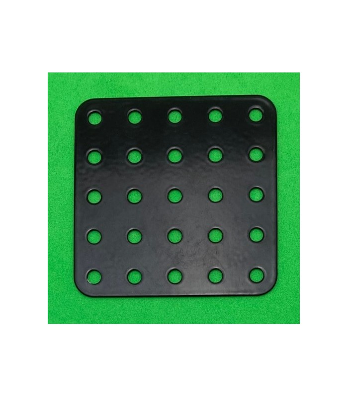 Plaque rigide 5x5 trous noir brillant