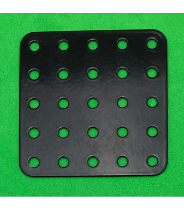 Plaque rigide 5x5 trous noir brillant