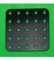 Plaque rigide 5x5 trous noir brillant