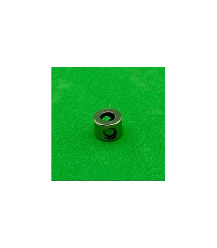Petite bague arret laiton nickelé 2 trous taraudés Petite bague arret laiton nickelé 2 trous taraudés