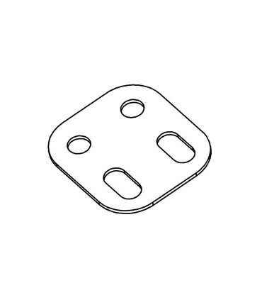 Flat girder 2 holes red