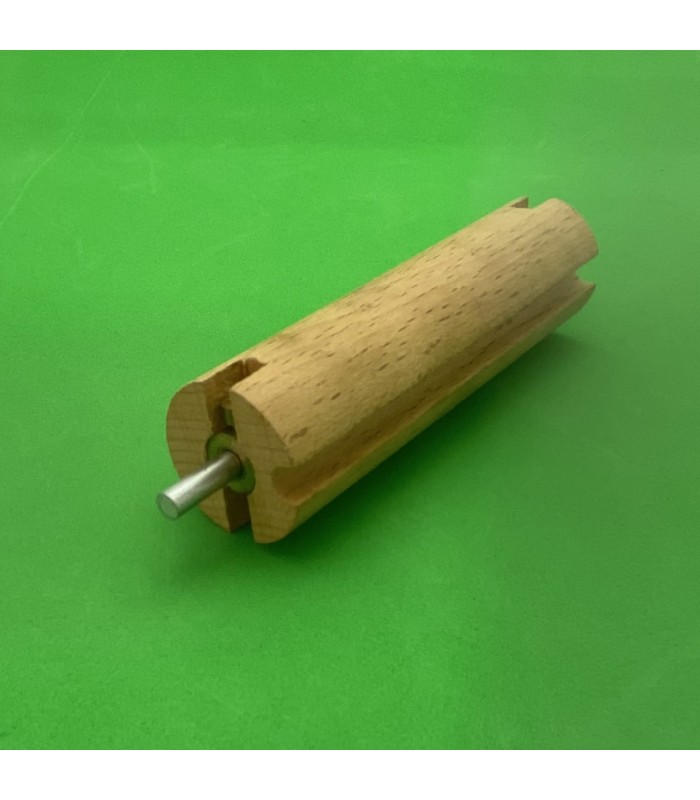 Rouleau bois ø24mm avec rainure avec tige transversale et 2 bagues d'arrêt Rouleau bois ø24mm avec rainure avec tige transversale et 2 bagues d'arrêt