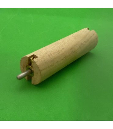 Rouleau bois ø24mm  sans rainure avec tige transversale et 2 bagues d'arrêt
