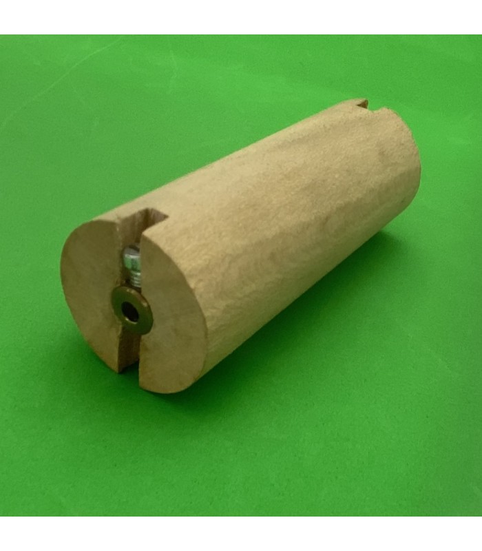 Rouleau bois ø33mm sans rainure sans tige transversale avec 2 bagues d'arrêt Rouleau bois ø33mm sans rainure sans tige transversale avec 2 bagues d'arrêt