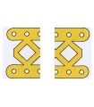 Double opened braced girder 11 h yellow-orange