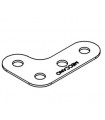 Gousset triple (38x25mm) noir brillant