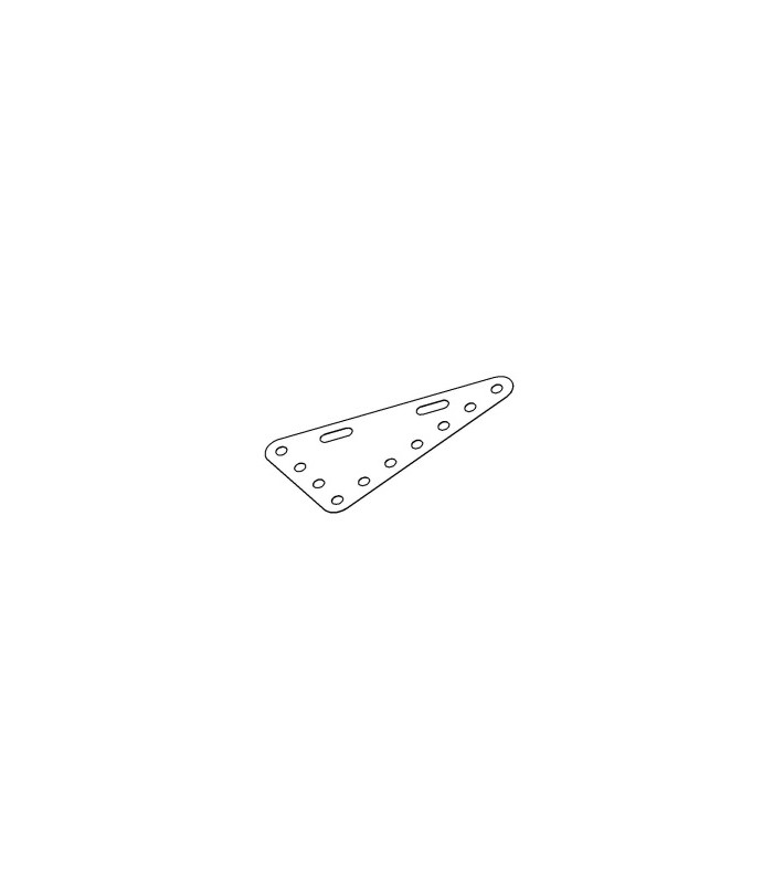 Plaque flexible triangulaire 7x4tr (90x50mm) gris brillant Plaque flexible triangulaire 7x4tr (90x50mm) gris brillant