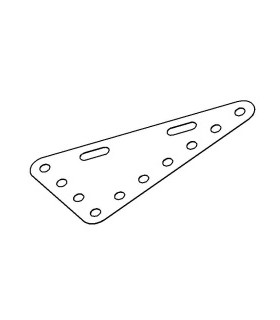 Plaque flexible triangulaire 7x4tr (90x50mm) gris f1