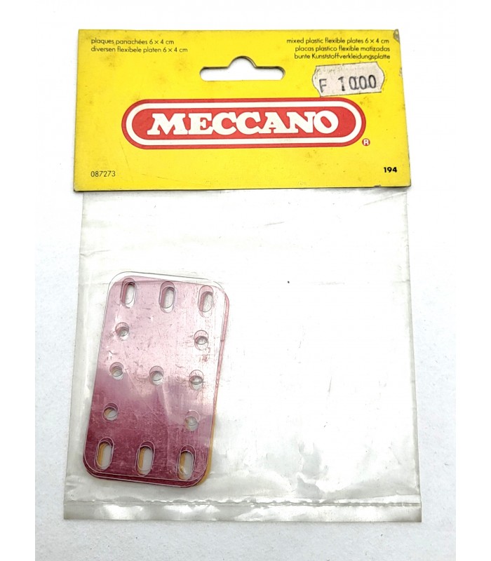 Plaque 3x5 trous (40x60mm) en plastique (lot de 6) sachet d'origine