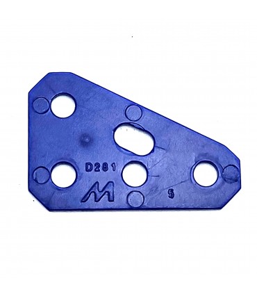 Plaque triangulaire flexible 3x2tr plastique bleu de seconde main