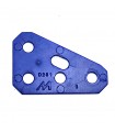 Plaque triangulaire flexible 3x2tr plastique bleu de seconde main
